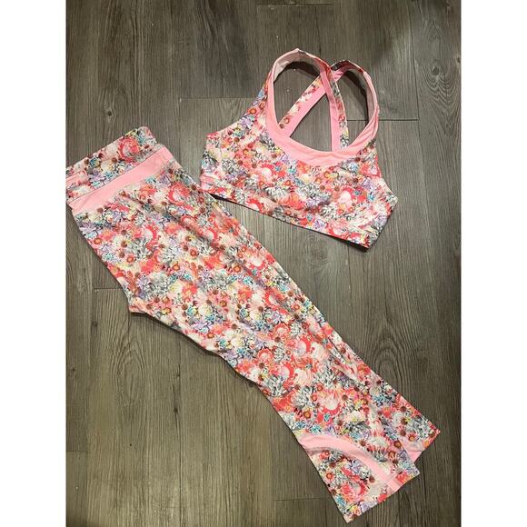 Lululemon Pants - Lululemon Floral work out set